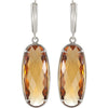 Sterling Silver Honey Quartz Lever Back Earrings