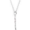 Sterling Silver Pink Girl Dedication 14" Necklace