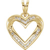 1/4 CTTW Diamond Heart Pendant in 14k Yellow Gold