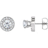 14k White Gold 5.9mm ID 1/10 CTW Diamond Earring Jackets