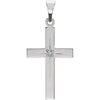 Diamond Cross Pendant in 14K White Gold