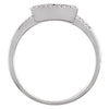14k White Gold 1/10 CTW Diamond Geometric Ring, Size 7