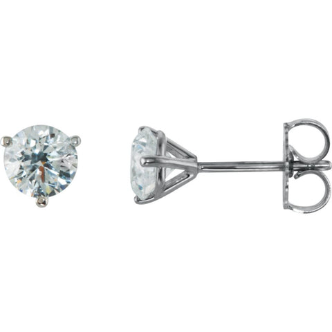 14k White Gold 1 CTW Diamond Stud Earrings