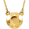 14k Yellow Gold Faceted Design Circle 16.5-inch Necklace