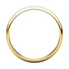10k Yellow Gold 3mm Half Round Light Band, Size 11
