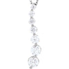 Journey Diamond Necklace (18-Inch) in 14K White Gold