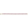 14k Yellow Gold Lab-Grown Ruby 7" Bracelet