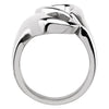 14k White Gold Freeform Ring , Size 6
