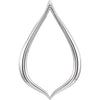 14K White Gold Freeform Pendant