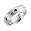 Sterling Silver 6mm 1/3 ctw. Black Diamond Comfort-Fit Wedding Band for Men, Size 10
