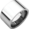 12.00 mm Flat Comfort-Fit Wedding Band Ring in 14K White Gold ( Size 9 )