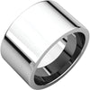 Flat Comfort-Fit Wedding Band Ring in Sterling Silver ( Size 7 )