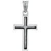 14k White Gold Cross Pendant