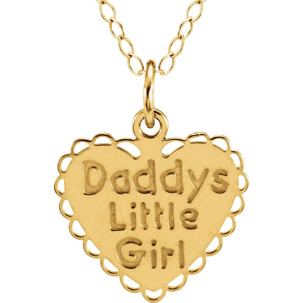 14k Yellow Gold "Daddy's Little Girl" 15" Necklace