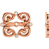 0.08 CTW Diamond Earring Jackets in 14K Rose Gold