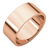 14k Rose Gold 8mm Flat Wedding Band for Men, Size 11