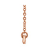 14k Rose Gold 1/6 CTW Diamond Curvilinear Bar 17.5" Necklace