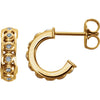 14k Yellow Gold 1/10 ctw. Diamond Hoop Earrings