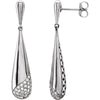 14K White Gold 1/3 CTW Diamond Teardrop-Shaped Earring