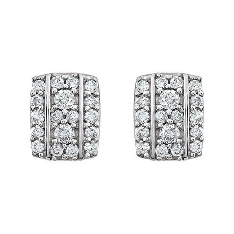 14k White Gold 1/3 CTW Diamond Earrings