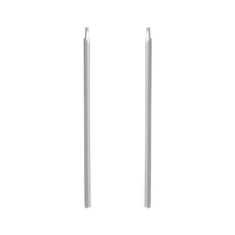 14k White Gold Vertical Bar Earrings