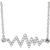 14k White Gold 1/6 ctw. Diamond Heartbeat 16-18-inch Necklace