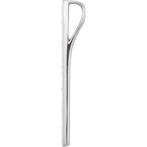 14k White Gold 1/5 CTW Diamond Vertical Bar Pendant