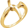 Religious Cross Ring in 18k Yellow Gold ( Size 6 )