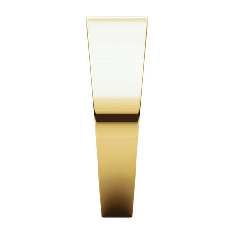 14k Yellow Gold 6mm Flat Tapered Band, Size 8