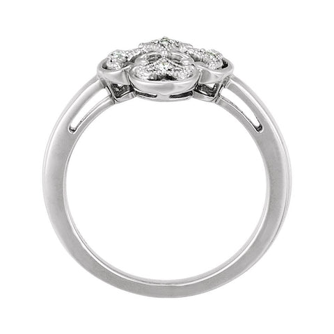 Sterling Silver .03 CTW Diamond Ring Size 7