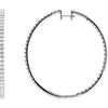 14K White Gold 5 CTW Diamond Inside/Outside Hoop Earrings