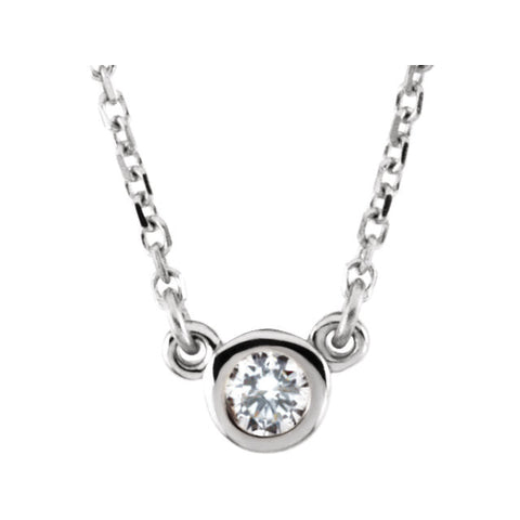 14k White Gold 1/6 CTW Diamond 18" Necklace