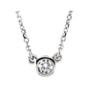 Sterling Silver Imitation Diamond 16-inch Necklace