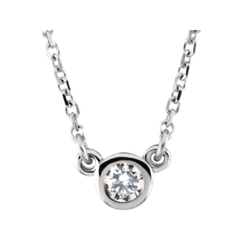 14k White Gold 1/4 CTW Diamond 18" Necklace