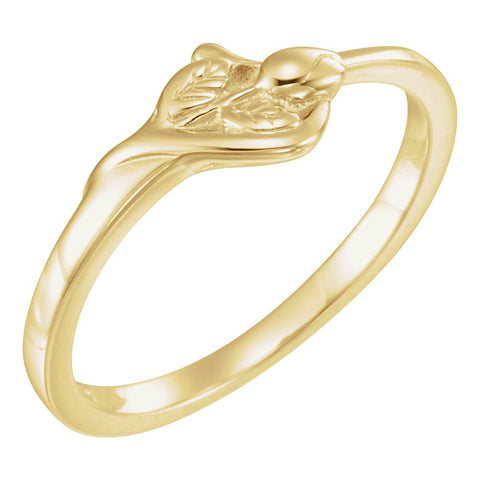 14k Yellow Gold Size 06.00 The Unblossomed Rose® Ring