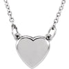 Heart 18-Inch Necklace in 14K Rose Gold