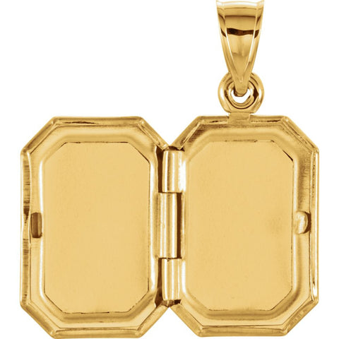 14k Yellow Gold .01 CT Diamond Locket