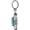 Sterling Silver Swiss Blue Topaz Victorian Style Pendant