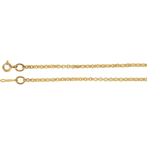 14k Yellow Gold 2mm Rolo 18" Chain