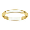10k Yellow Gold 2.5mm Half Round Band, Size 5