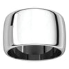 Sterling Silver 12mm Half Round Band, Size 6.5
