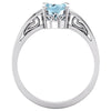 14k White Gold Aquamarine Ring, Size 7
