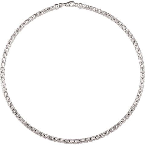 Sterling Silver 4.5mm Solid Wheat Chain 16" Chain