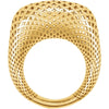 14k Yellow Gold Pierced Style Ring, Size 7