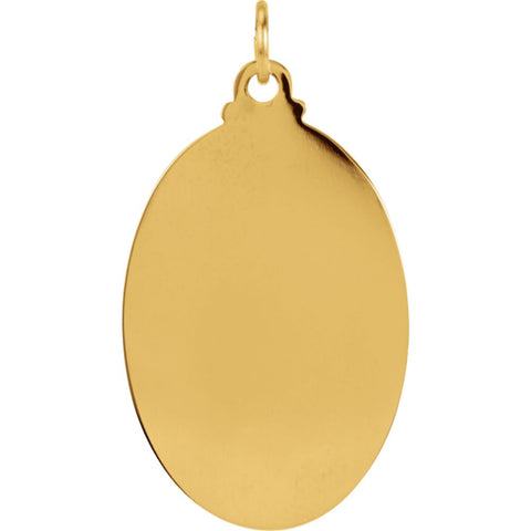 14k Yellow Gold 25x18mm St. Joseph Oval Medal