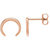 14k Rose Gold Crescent Earrings