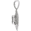 14k White Gold 1.9mm Round Filigree Pendant Mounting