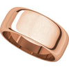 14k Rose Gold 8mm Half Round Wedding Band, Size 6