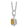 Sterling Silver Citrine & .01 CTW Diamond 18" Necklace