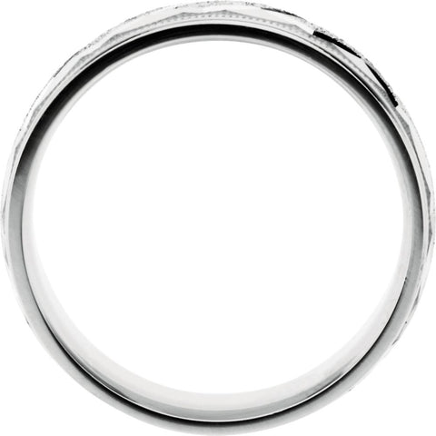 Continuum Sterling Silver 7mm Comfort-Fit Patterned Band Size 11